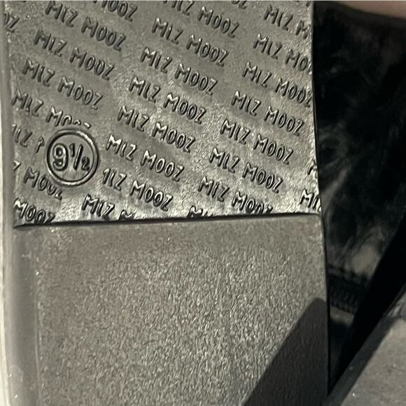 Miz Mooz 9.5 Wide Calf Boots Tall 9.5 Wedge Low Heel Boots Victorian Mid Calf - Picture 16 of 16